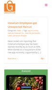 How grocery.com looks like on a mobile device such as an iPhone.