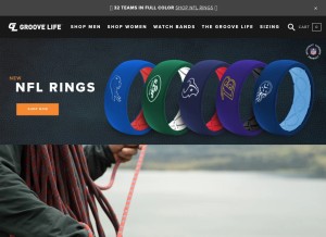 How groovelife.com looks like on a tablet such as an iPad.