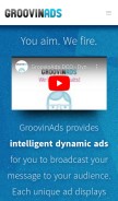 How groovinads.com looks like on a mobile device such as an iPhone.