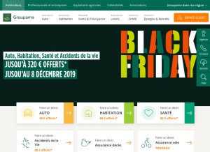 How groupama.fr looks like on a tablet such as an iPad.