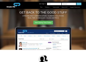 How groupexpro.com looks like on a tablet such as an iPad.