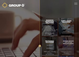 How groupo.com looks like on a tablet such as an iPad.
