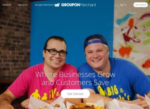 How grouponworks.com looks like on a tablet such as an iPad.