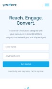How growave.io looks like on a mobile device such as an iPhone.