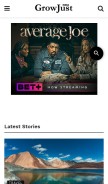 How growjustindia.com looks like on a mobile device such as an iPhone.
