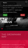 How growmark.com looks like on a mobile device such as an iPhone.
