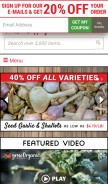 How groworganic.com looks like on a mobile device such as an iPhone.