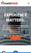 How growthwalt.com looks like on a mobile device such as an iPhone.