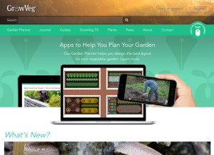 How growveg.com looks like on a tablet such as an iPad.