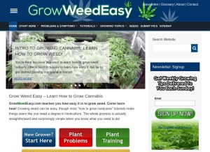 How growweedeasy.com looks like on a tablet such as an iPad.
