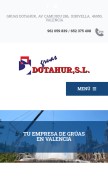 How gruasdotahur.com looks like on a mobile device such as an iPhone.