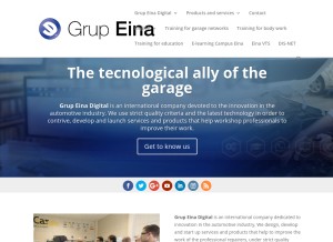 How grupeina.com looks like on a tablet such as an iPad.