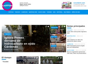 How grupocanton.com looks like on a tablet such as an iPad.