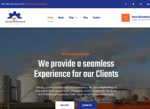 How gruzopetroleumllc.com looks like on a tablet such as an iPad.