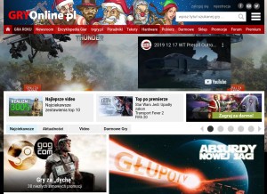 How gry-online.pl looks like on a tablet such as an iPad.