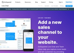 How gs-chat.com looks like on a tablet such as an iPad.