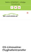 How gs-limousine.de looks like on a mobile device such as an iPhone.