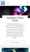 How gs.com looks like on a mobile device such as an iPhone.