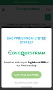 How gsequestrian.com looks like on a mobile device such as an iPhone.
