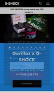How gshock.com looks like on a mobile device such as an iPhone.
