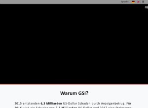 How gsitrix.com looks like on a tablet such as an iPad.