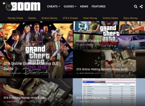 How gtaboom.com looks like on a tablet such as an iPad.