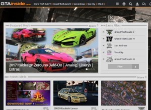 How gtainside.com looks like on a tablet such as an iPad.
