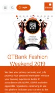 How gtbank.com looks like on a mobile device such as an iPhone.