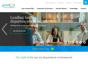 How gtmtax.com looks like on a tablet such as an iPad.