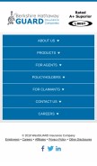 How guard.com looks like on a mobile device such as an iPhone.
