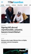 How guardian.ng looks like on a mobile device such as an iPhone.