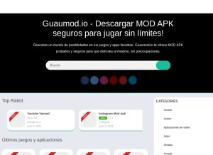 How guaumod.io looks like on a tablet such as an iPad.