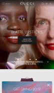 How gucci.com looks like on a mobile device such as an iPhone.