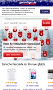 How guenstiger.de looks like on a mobile device such as an iPhone.