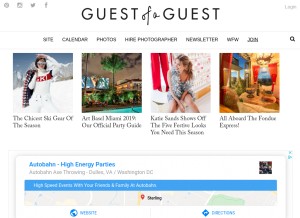 How guestofaguest.com looks like on a tablet such as an iPad.