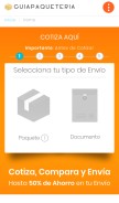 How guiapaqueteria.com looks like on a mobile device such as an iPhone.