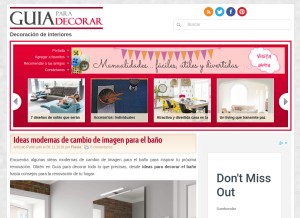 How guiaparadecorar.com looks like on a tablet such as an iPad.