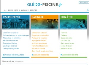 How guide-piscine.fr looks like on a tablet such as an iPad.