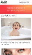 How guide.com looks like on a mobile device such as an iPhone.
