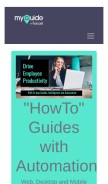 How guideme.io looks like on a mobile device such as an iPhone.