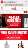 How guitarcenter.com looks like on a mobile device such as an iPhone.