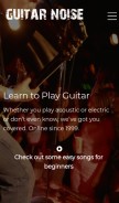 How guitarnoise.com looks like on a mobile device such as an iPhone.