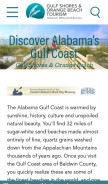 How gulfshores.com looks like on a mobile device such as an iPhone.