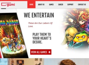 How gumi.sg looks like on a tablet such as an iPad.