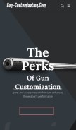 How gun-customization.com looks like on a mobile device such as an iPhone.