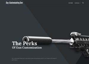 How gun-customization.com looks like on a tablet such as an iPad.