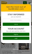 How gunbroker.com looks like on a mobile device such as an iPhone.