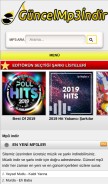 How guncelmp3indir.com looks like on a mobile device such as an iPhone.