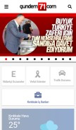 How gundem71.com looks like on a mobile device such as an iPhone.