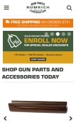 How gunpartscorp.com looks like on a mobile device such as an iPhone.